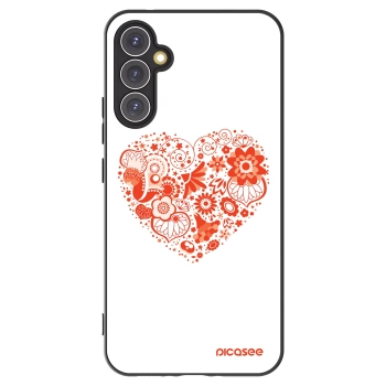 Picasee Samsung Galaxy A34 5G A346B Hülle - Schwarzes Silikon - Großes Herz