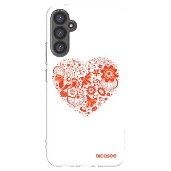 Picasee Samsung Galaxy A34 5G A346B Hülle - Transparentes Silikon - Großes Herz