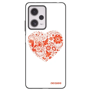 Picasee Xiaomi Redmi Note 12 Pro+ 5G Hülle - Schwarzes Silikon - Großes Herz
