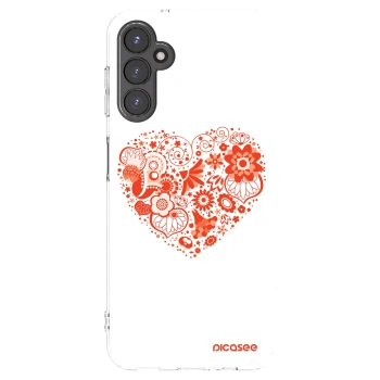 Picasee Samsung Galaxy A14 5G A146P Hülle - Transparentes Silikon - Großes Herz