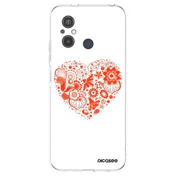 Picasee Xiaomi Redmi 12C Hülle - Transparentes Silikon - Großes Herz