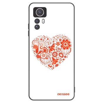 Picasee Xiaomi Redmi Note 12S Hülle - Schwarzes Silikon - Großes Herz