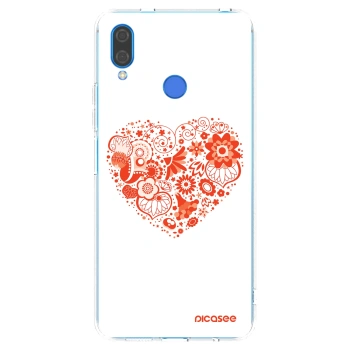 Picasee Huawei Nova 3 Hülle - Transparentes Silikon - Großes Herz