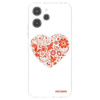 Picasee Xiaomi Redmi 12 4G Hülle - Transparentes Silikon - Großes Herz