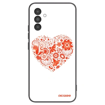 Picasee Samsung Galaxy A04s A047F Hülle - Schwarzes Silikon - Großes Herz