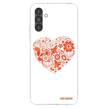 Picasee Samsung Galaxy A04s A047F Hülle - Transparentes Silikon - Großes Herz