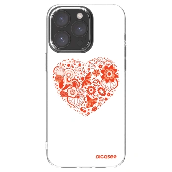 Picasee Apple iPhone 15 Pro Max Hülle - Transparentes Silikon - Großes Herz