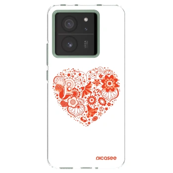 Picasee Xiaomi 13T Hülle - Transparentes Silikon - Großes Herz