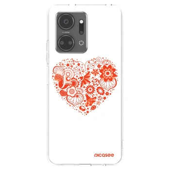 Picasee Honor X7a Hülle - Transparentes Silikon - Großes Herz