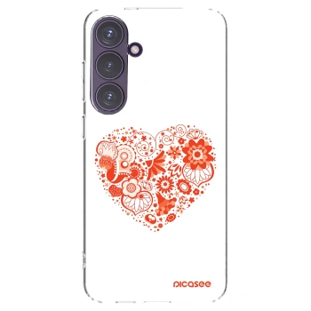 Picasee Samsung Galaxy S24+ S926B 5G Hülle - Transparentes Silikon - Großes Herz