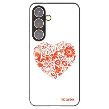 Picasee Samsung Galaxy S24 S921B 5G Hülle - Schwarzes Silikon - Großes Herz