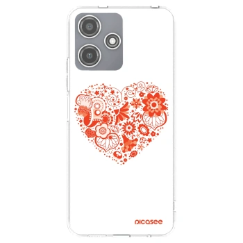 Picasee Xiaomi Redmi 12 5G Hülle - Transparentes Silikon - Großes Herz