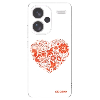 Picasee Xiaomi Redmi Note 13 Pro+ 5G Hülle - Transparentes Silikon - Großes Herz
