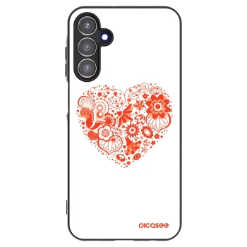 Picasee Samsung Galaxy A15 A156B 5G Hülle - Schwarzes Silikon - Großes Herz