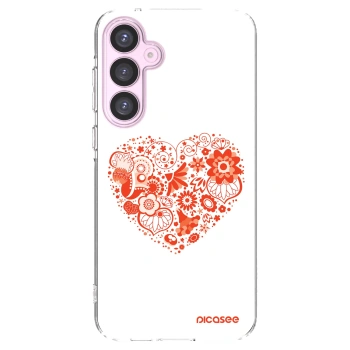 Picasee Samsung Galaxy A55 5G A556B Hülle - Transparentes Silikon - Großes Herz