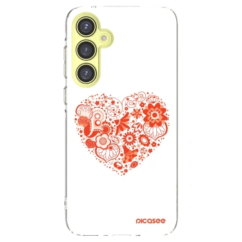 Picasee Samsung Galaxy A35 5G A356B Hülle - Transparentes Silikon - Großes Herz