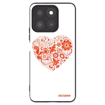 Picasee Honor X8b Hülle - Schwarzes Silikon - Großes Herz