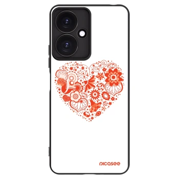 Picasee Xiaomi Redmi 13C 5G Hülle - Schwarzes Silikon - Großes Herz