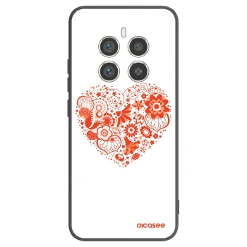Picasee Realme 12 Pro 5G Hülle - Schwarzes Silikon - Großes Herz