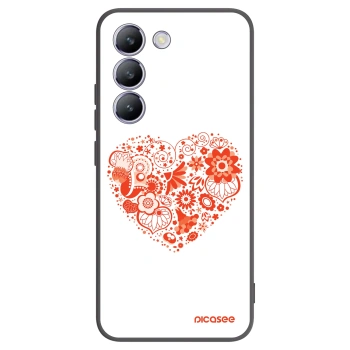 Picasee Vivo V40 SE 5G Hülle - Schwarzes Silikon - Großes Herz