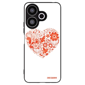 Picasee Xiaomi Redmi 13 4G Hülle - Schwarzes Silikon - Großes Herz