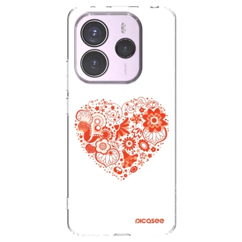Picasee Xiaomi Redmi Note 14 5G Hülle - Transparentes Silikon - Großes Herz