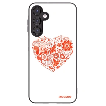 Picasee Samsung Galaxy A16 5G Hülle - Schwarzes Silikon - Großes Herz