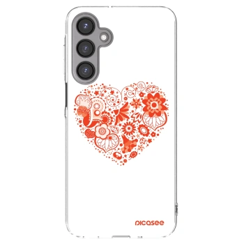 Picasee Samsung Galaxy A16 5G Hülle - Transparentes Silikon - Großes Herz