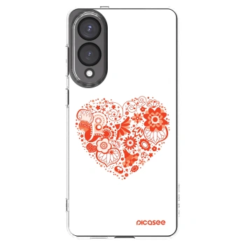 Picasee Samsung Galaxy S25 Edge 5G Hülle - Transparentes Silikon - Großes Herz