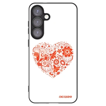 Picasee Samsung Galaxy S25+ 5G Hülle - Schwarzes Silikon - Großes Herz