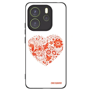 Picasee Xiaomi Redmi Note 14 4G Hülle - Schwarzes Silikon - Großes Herz