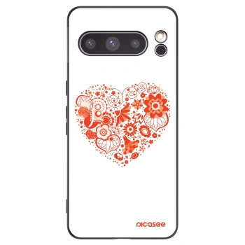 Picasee Google Pixel 8 Pro Hülle - Schwarzes Silikon - Großes Herz