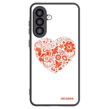 Picasee Samsung Galaxy A26 5G A266B Hülle - Schwarzes Silikon - Großes Herz