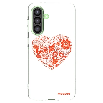 Picasee Samsung Galaxy A26 5G A266B Hülle - Transparentes Silikon - Großes Herz