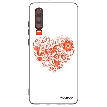 Picasee Huawei P30 Hülle - Schwarzes Silikon - Großes Herz