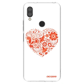 Picasee Xiaomi Redmi 7 Hülle - Transparentes Silikon - Großes Herz
