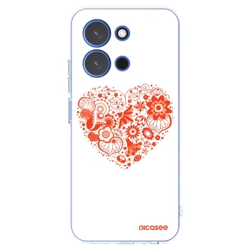 Picasee Xiaomi Redmi 15C 4G Hülle - Transparentes Silikon - Großes Herz