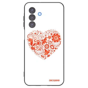 Picasee Samsung Galaxy A17 5G Hülle - Schwarzes Silikon - Großes Herz
