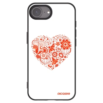 Picasee Apple iPhone 17e Hülle - Schwarzes Silikon - Großes Herz
