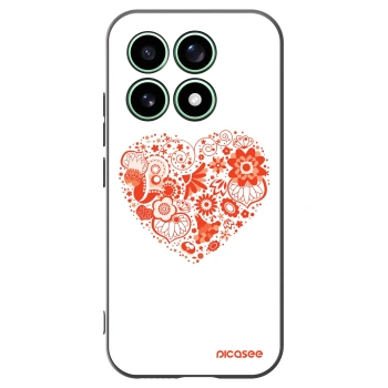 Picasee Xiaomi 17 Hülle - Schwarzes Silikon - Großes Herz