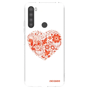 Picasee Xiaomi Redmi Note 8 Hülle - Transparentes Silikon - Großes Herz