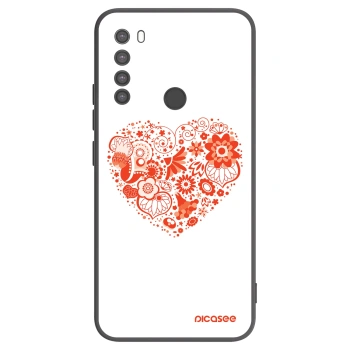 Picasee Xiaomi Redmi Note 8 Hülle - Schwarzes Silikon - Großes Herz