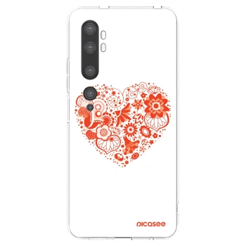 Picasee Xiaomi Mi Note 10 (Pro) Hülle - Transparentes Silikon - Großes Herz