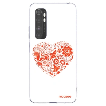 Picasee Xiaomi Mi Note 10 Lite Hülle - Transparentes Silikon - Großes Herz