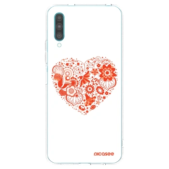 Picasee Samsung Galaxy A30s A307F Hülle - Transparentes Silikon - Großes Herz