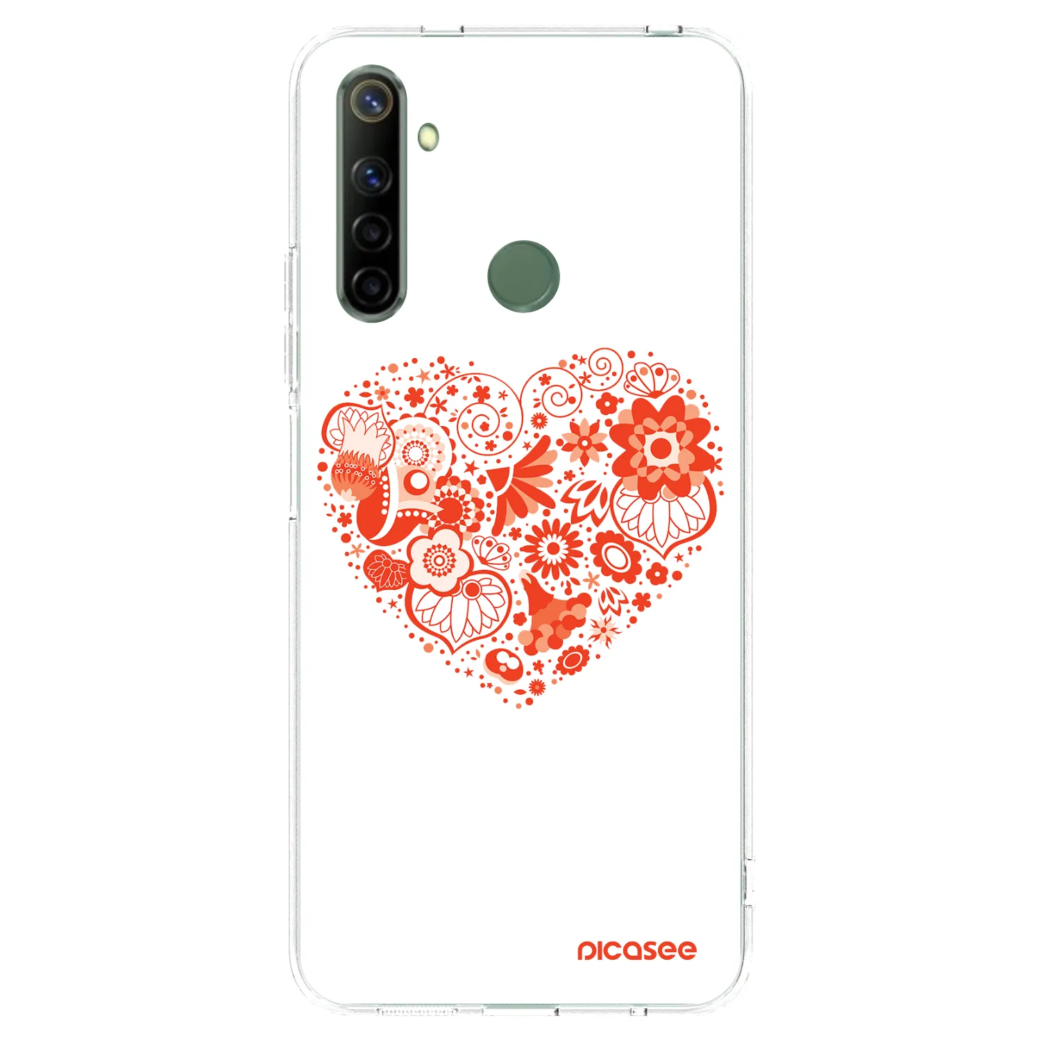 Picasee Realme 6i Hülle - Transparentes Silikon - Großes Herz