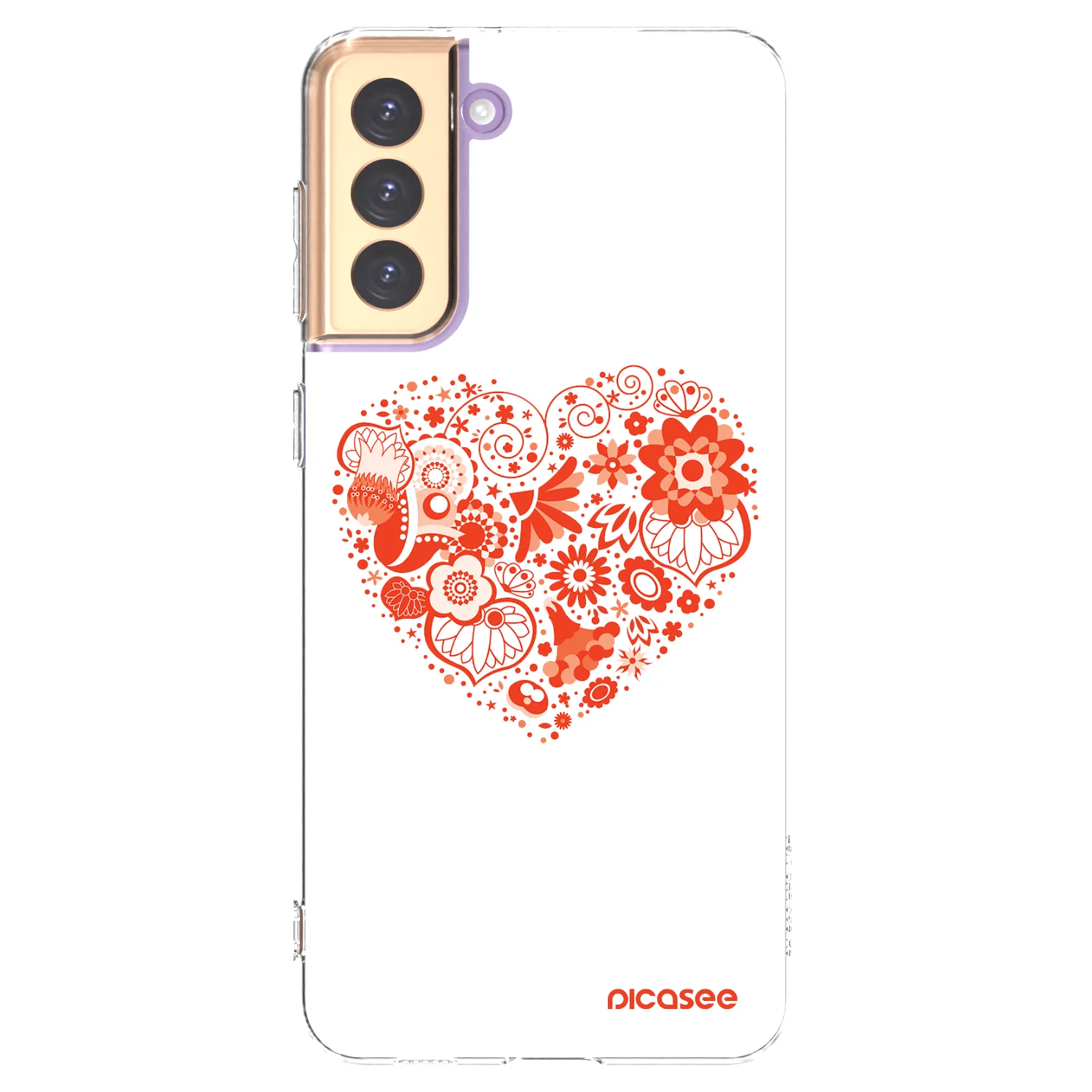 Picasee Samsung Galaxy S21+ 5G G996F Hülle - Transparentes Silikon - Großes Herz