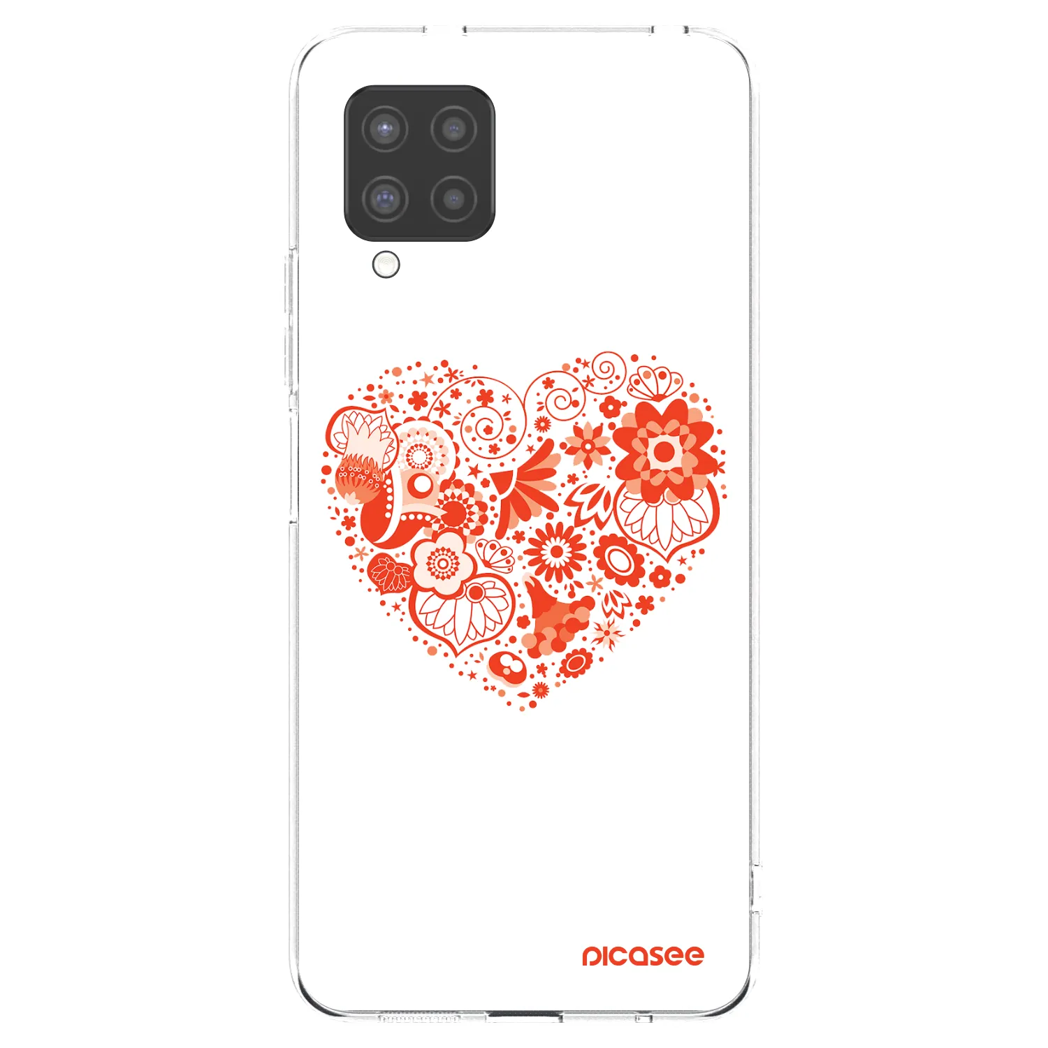 Picasee Samsung Galaxy A42 A426B Hülle - Transparentes Silikon - Großes Herz