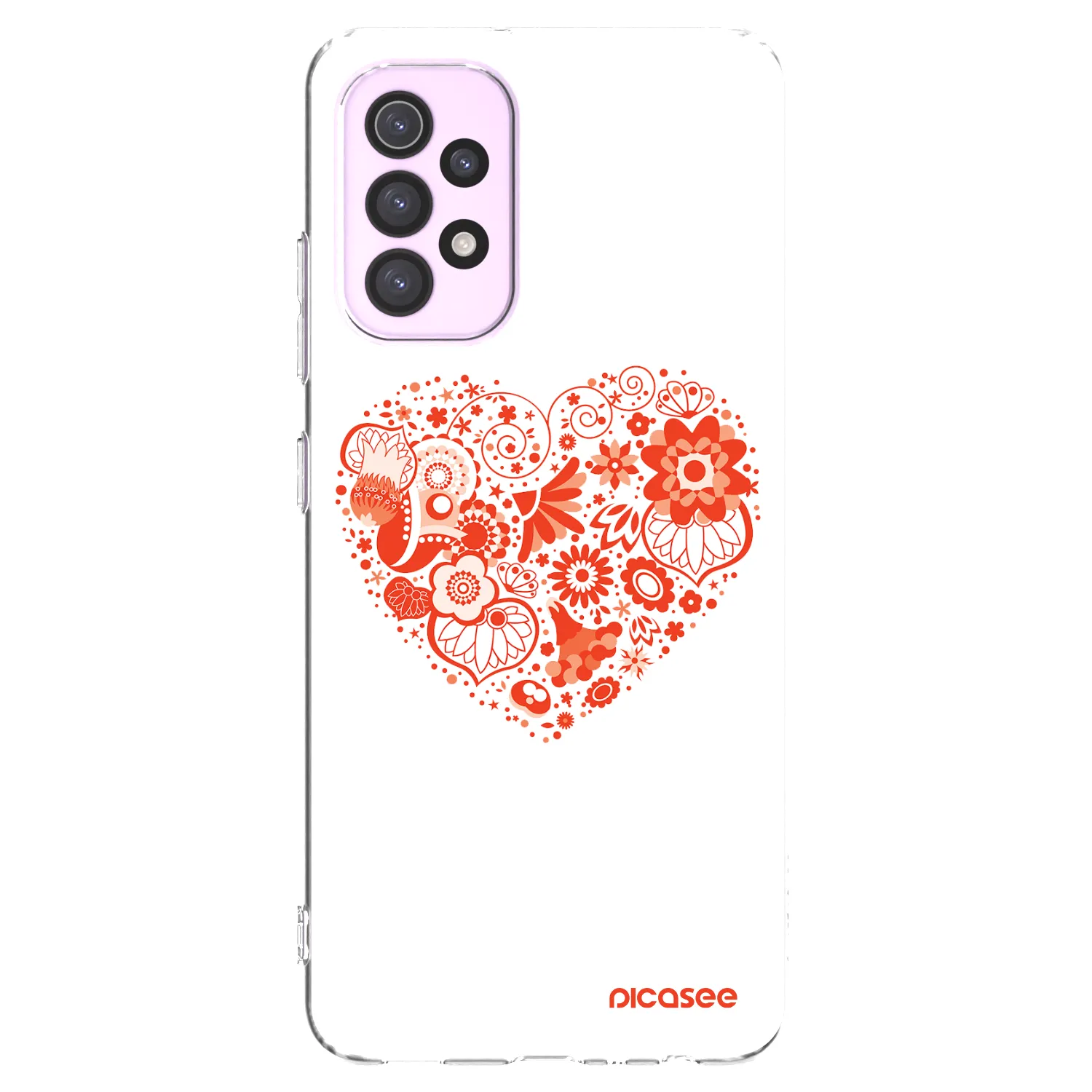 Picasee Samsung Galaxy A32 5G A326B Hülle - Transparentes Silikon - Großes Herz