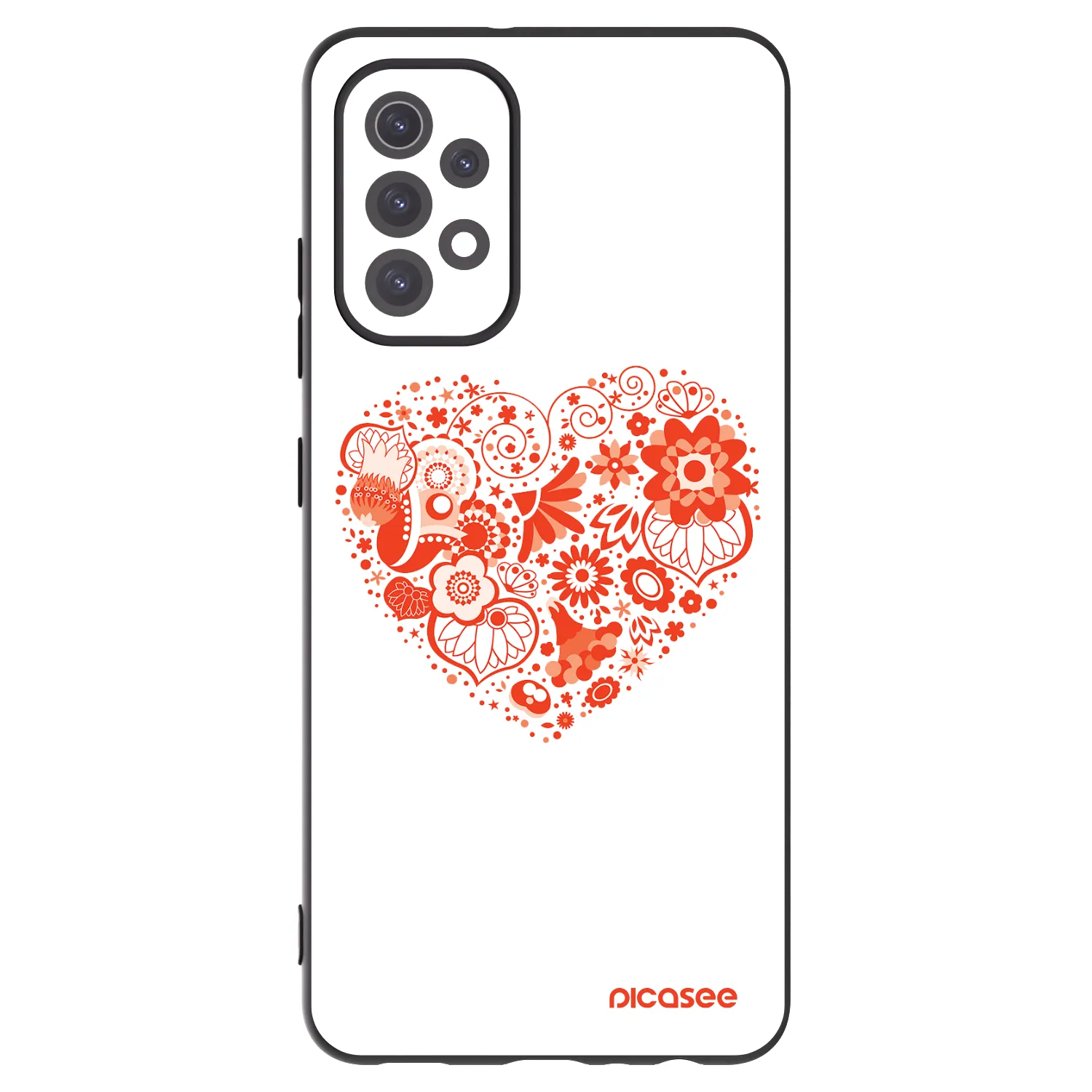 Picasee Samsung Galaxy A32 5G A326B Hülle - Schwarzes Silikon - Großes Herz